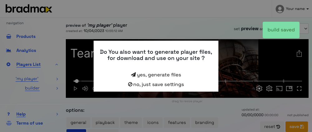 Player save