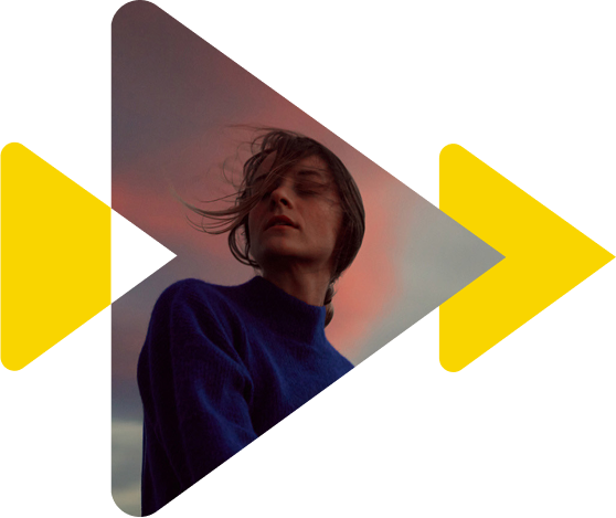 Woman in wind VOD header